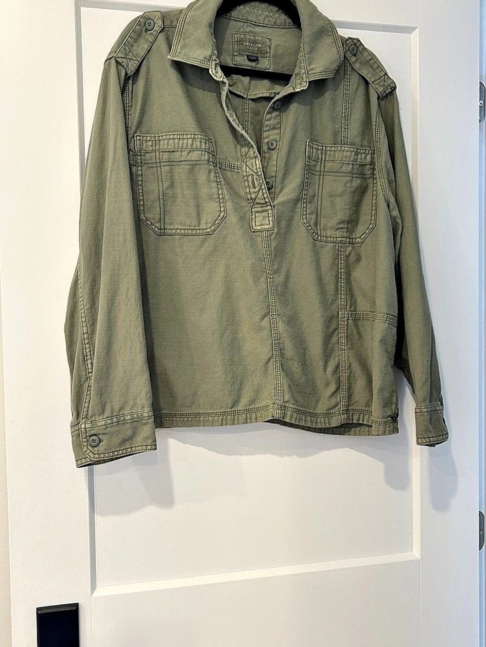 American Eagle Men's Utility Military Jacket Green XL Like New